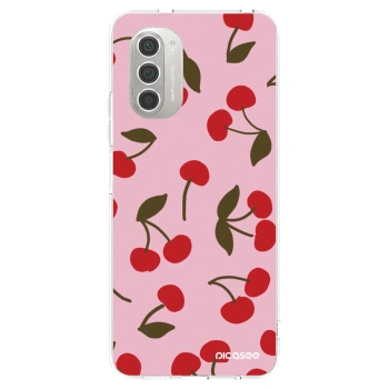 Picasee silikonski prozorni ovitek za Motorola Moto G51 - Cherry