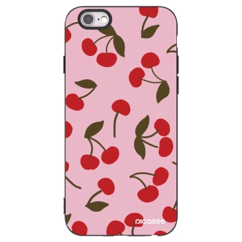 Picasee silikonski črni ovitek za Apple iPhone 6/6S - Cherry