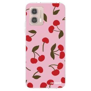 Picasee silikonski prozorni ovitek za Motorola Moto G53 5G - Cherry