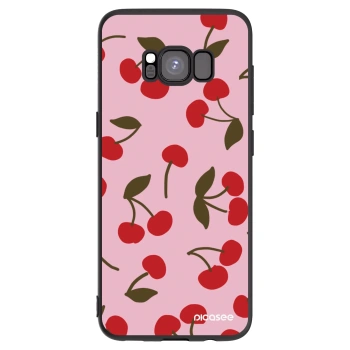 Picasee silikonski črni ovitek za Samsung Galaxy S8 G950F - Cherry