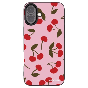 Picasee silikonski črni ovitek za Apple iPhone 16 Plus - Cherry