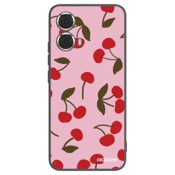 Picasee silikonski črni ovitek za Motorola Moto G85 - Cherry