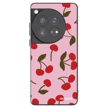 Picasee silikonski črni ovitek za OnePlus 12 5G - Cherry