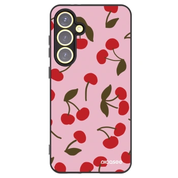 Picasee silikonski črni ovitek za Samsung Galaxy S24 FE S721B - Cherry