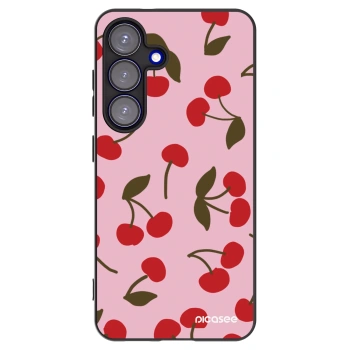 Picasee silikonski črni ovitek za Samsung Galaxy S25 5G - Cherry