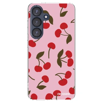 Picasee silikonski prozorni ovitek za Samsung Galaxy S25 5G - Cherry