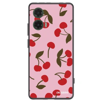 Picasee silikonski črni ovitek za Motorola Moto G35 5G - Cherry