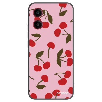 Picasee silikonski črni ovitek za Motorola Moto G05 - Cherry