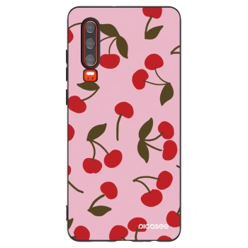 Picasee silikonski črni ovitek za Huawei P30 - Cherry