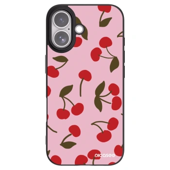 Picasee silikonski črni ovitek za Apple iPhone 17 - Cherry