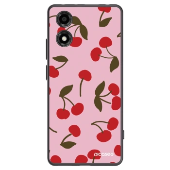 Picasee silikonski črni ovitek za Motorola Moto E14 - Cherry