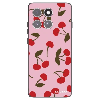 Picasee silikonski črni ovitek za Motorola Edge 60 Pro - Cherry