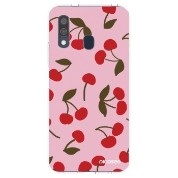 Picasee silikonski prozorni ovitek za Samsung Galaxy A40 A405F - Cherry