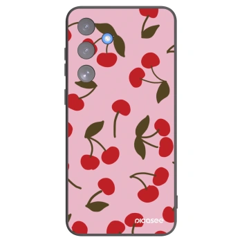 Picasee silikonski črni ovitek za Samsung Galaxy S25 FE 5G - Cherry
