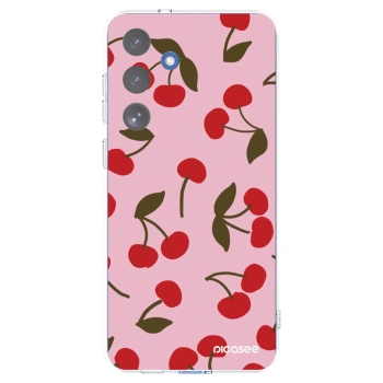 Picasee silikonski prozorni ovitek za Samsung Galaxy S25 FE 5G - Cherry
