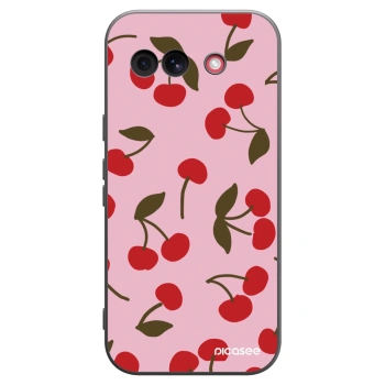 Picasee silikonski črni ovitek za Google Pixel 10a - Cherry
