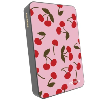 Picasee Prenosna baterija z MagSafe 10 000 mAh Siva - Cherry