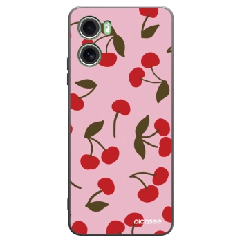 Picasee silikonski črni ovitek za Motorola Moto G06 - Cherry
