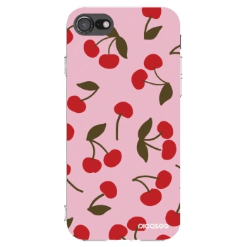 Picasee silikonski prozorni ovitek za Apple iPhone SE 2020 - Cherry