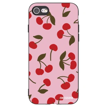 Picasee silikonski črni ovitek za Apple iPhone SE 2020 - Cherry