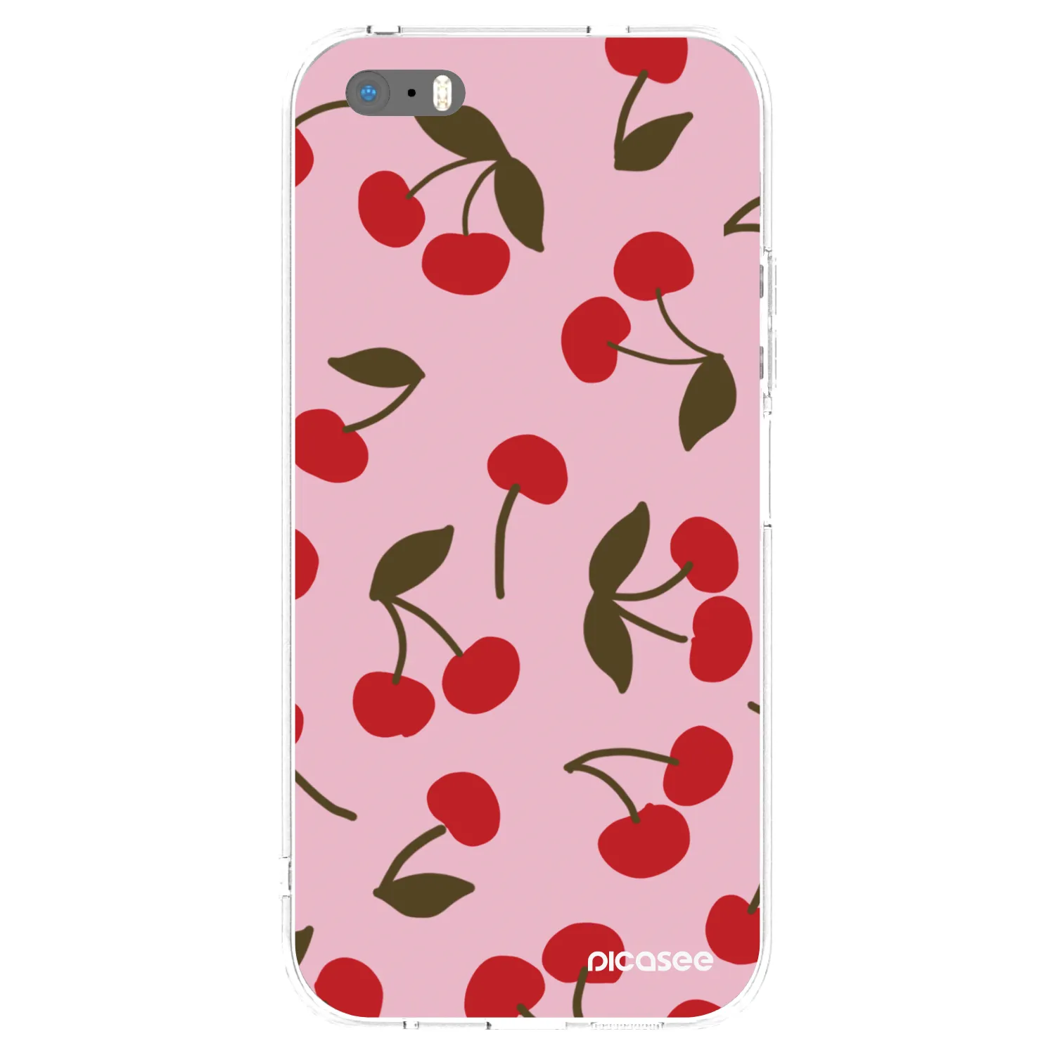 Picasee silikonski prozorni ovitek za Apple iPhone 5/5S/SE - Cherry