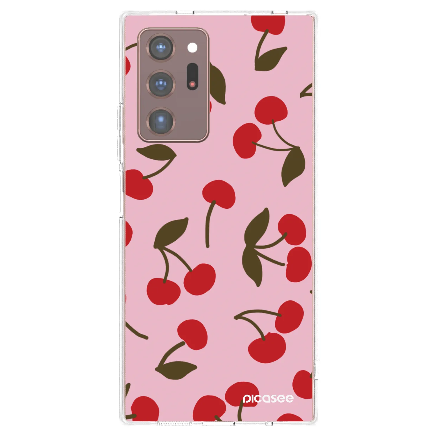 Picasee silikonski prozorni ovitek za Samsung Galaxy Note 20 Ultra - Cherry