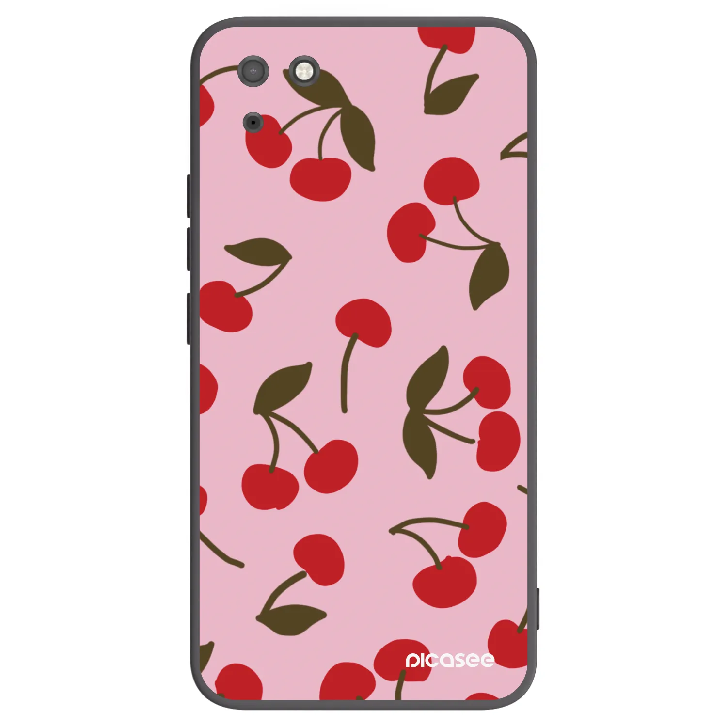 Picasee silikonski črni ovitek za Huawei Y5P - Cherry