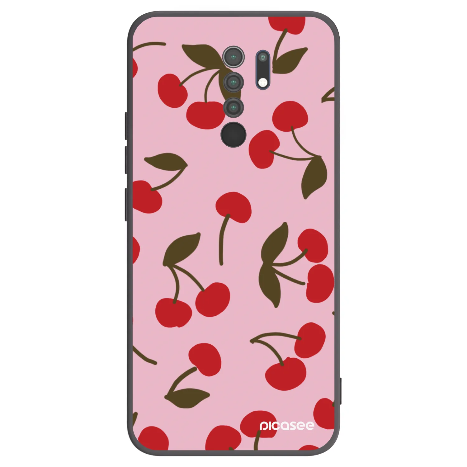 Picasee silikonski črni ovitek za Xiaomi Redmi 9 - Cherry