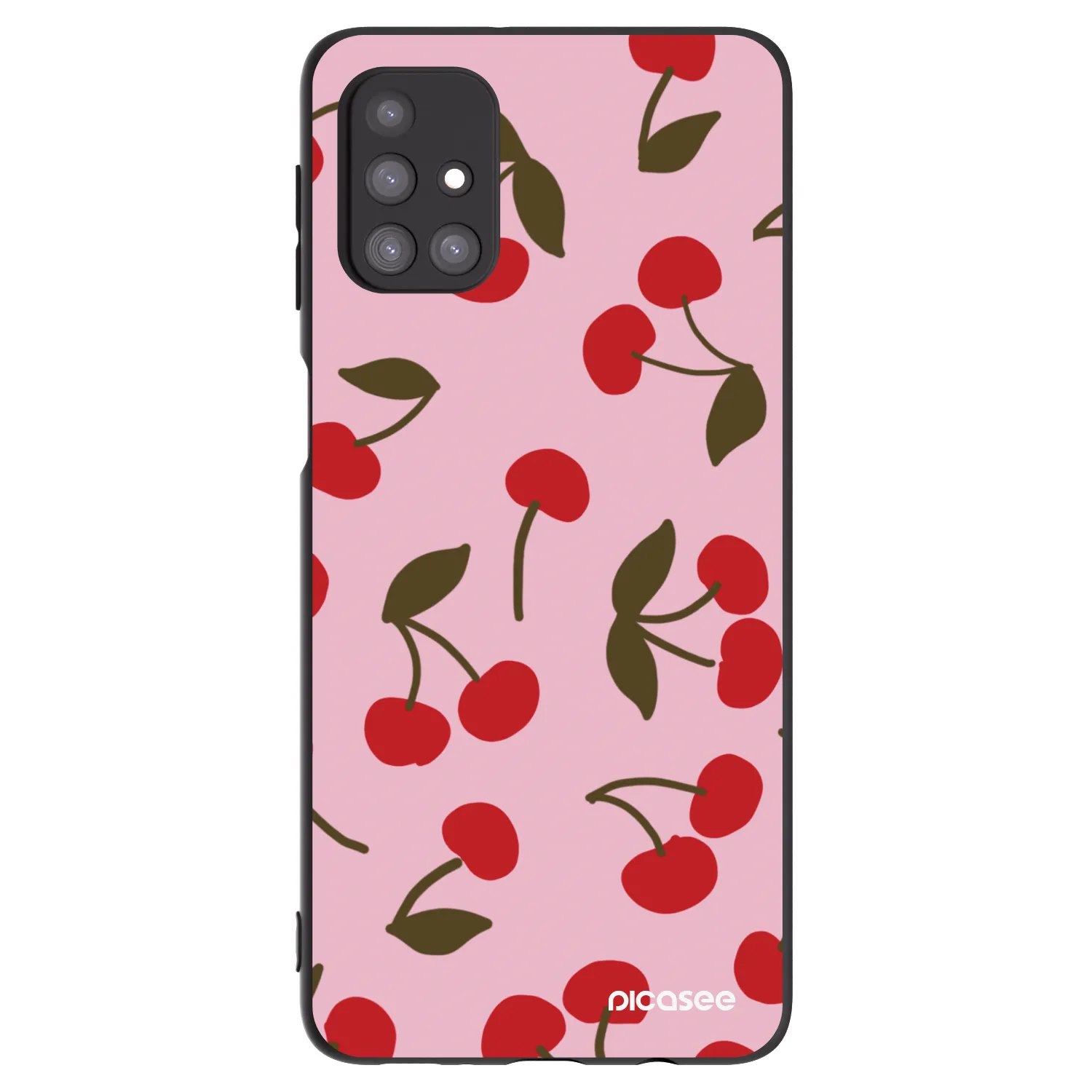 Picasee silikonski črni ovitek za Samsung Galaxy M31s - Cherry