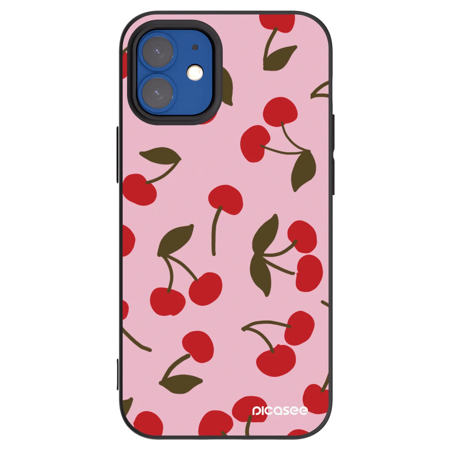 Picasee silikonski črni ovitek za Apple iPhone 12 mini - Cherry