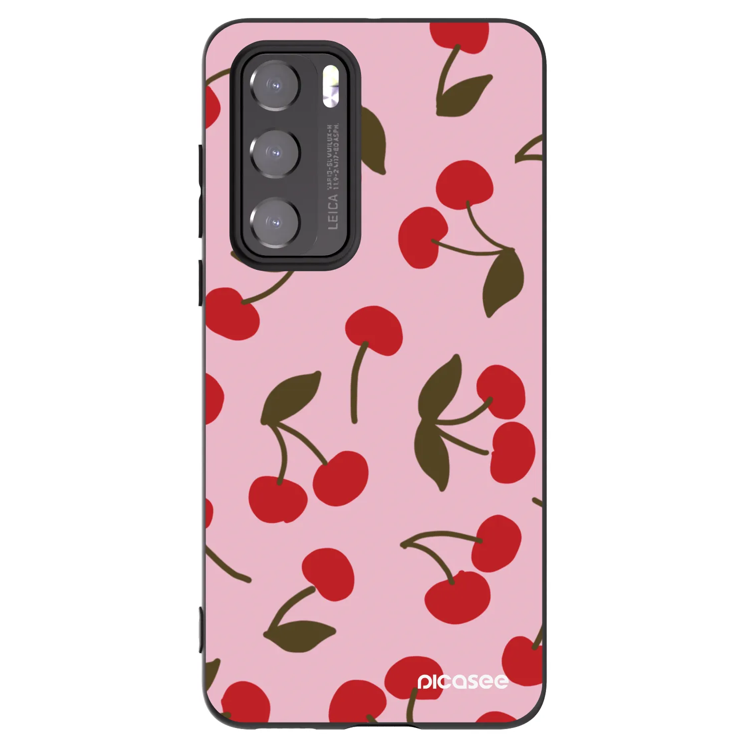 Picasee silikonski črni ovitek za Huawei P40 - Cherry