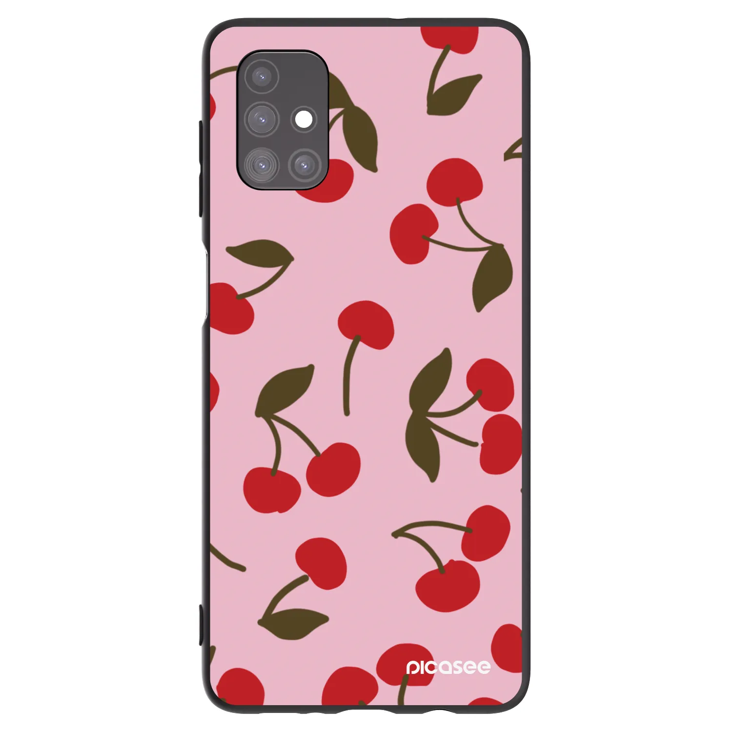 Picasee silikonski črni ovitek za Samsung Galaxy M51 M515F - Cherry