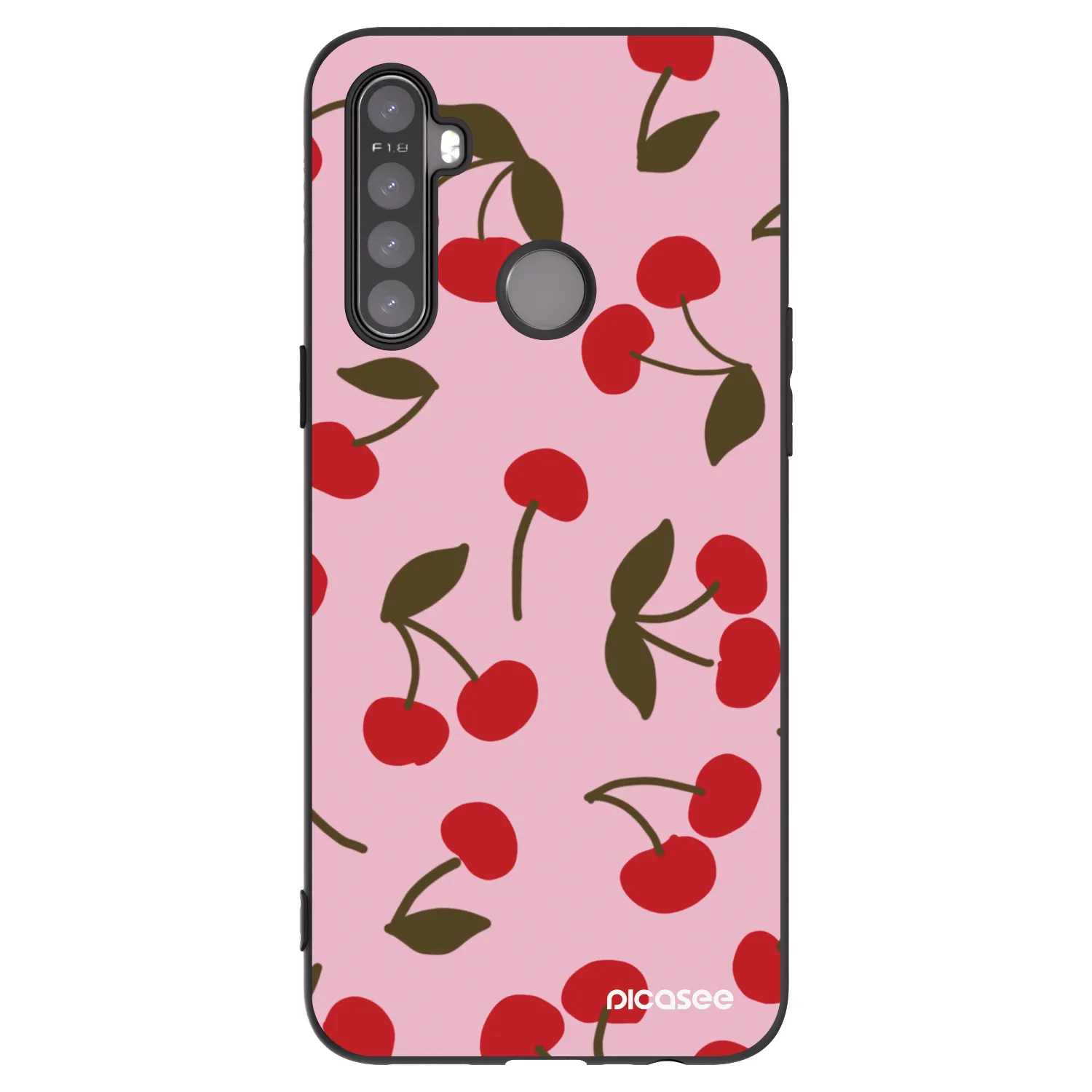 Picasee silikonski črni ovitek za Realme 6i - Cherry