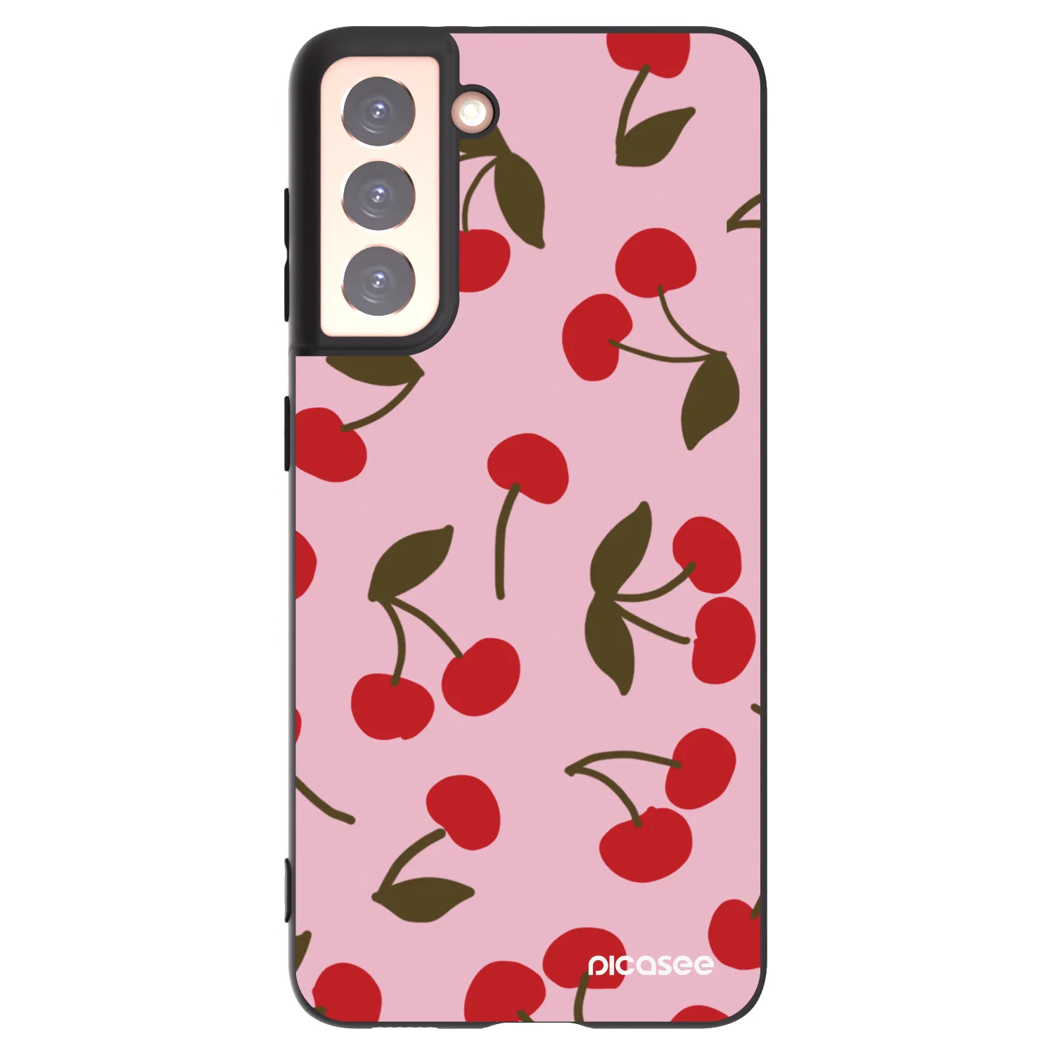 Picasee silikonski črni ovitek za Samsung Galaxy S21 5G G991B - Cherry