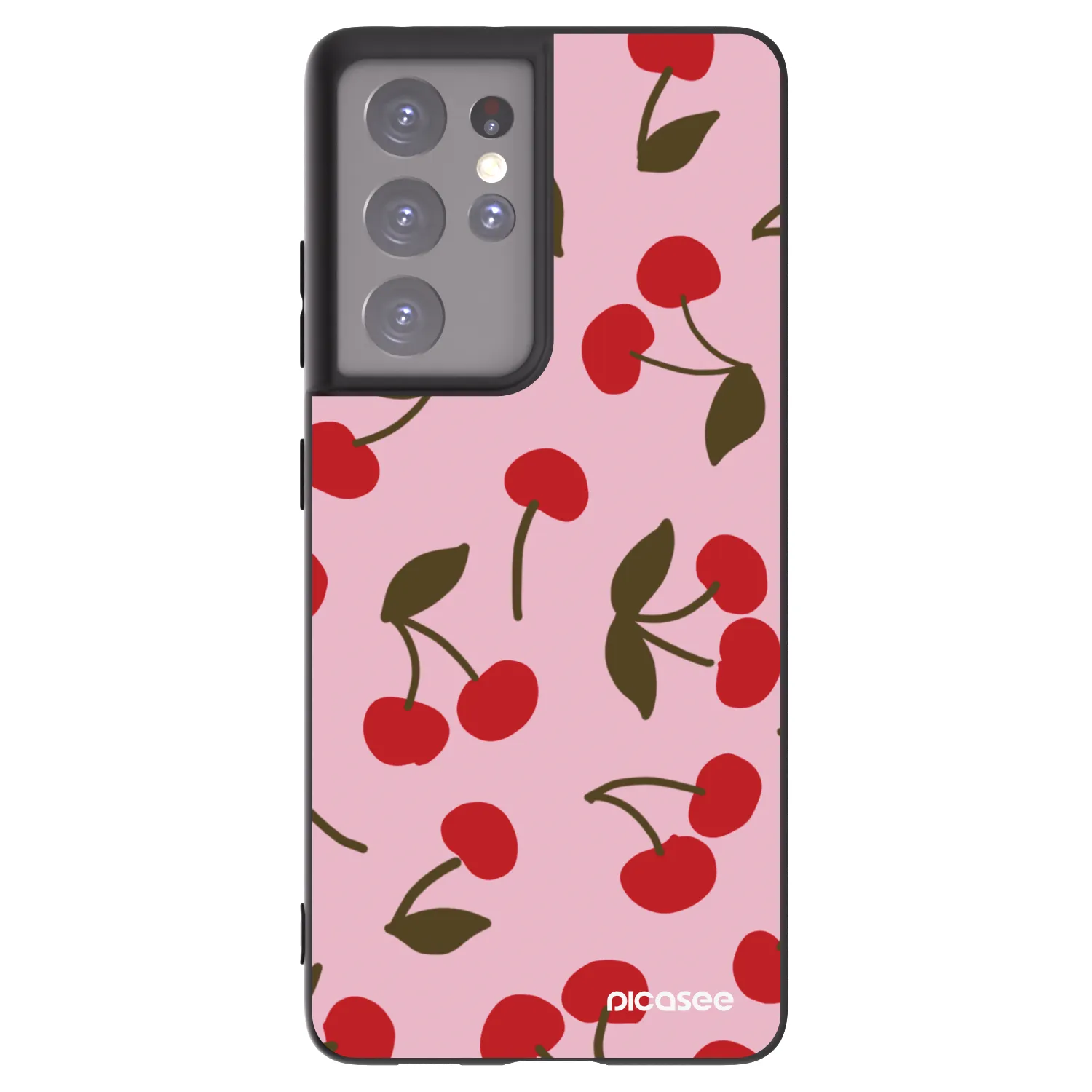Picasee silikonski črni ovitek za Samsung Galaxy S21 Ultra 5G G998B - Cherry