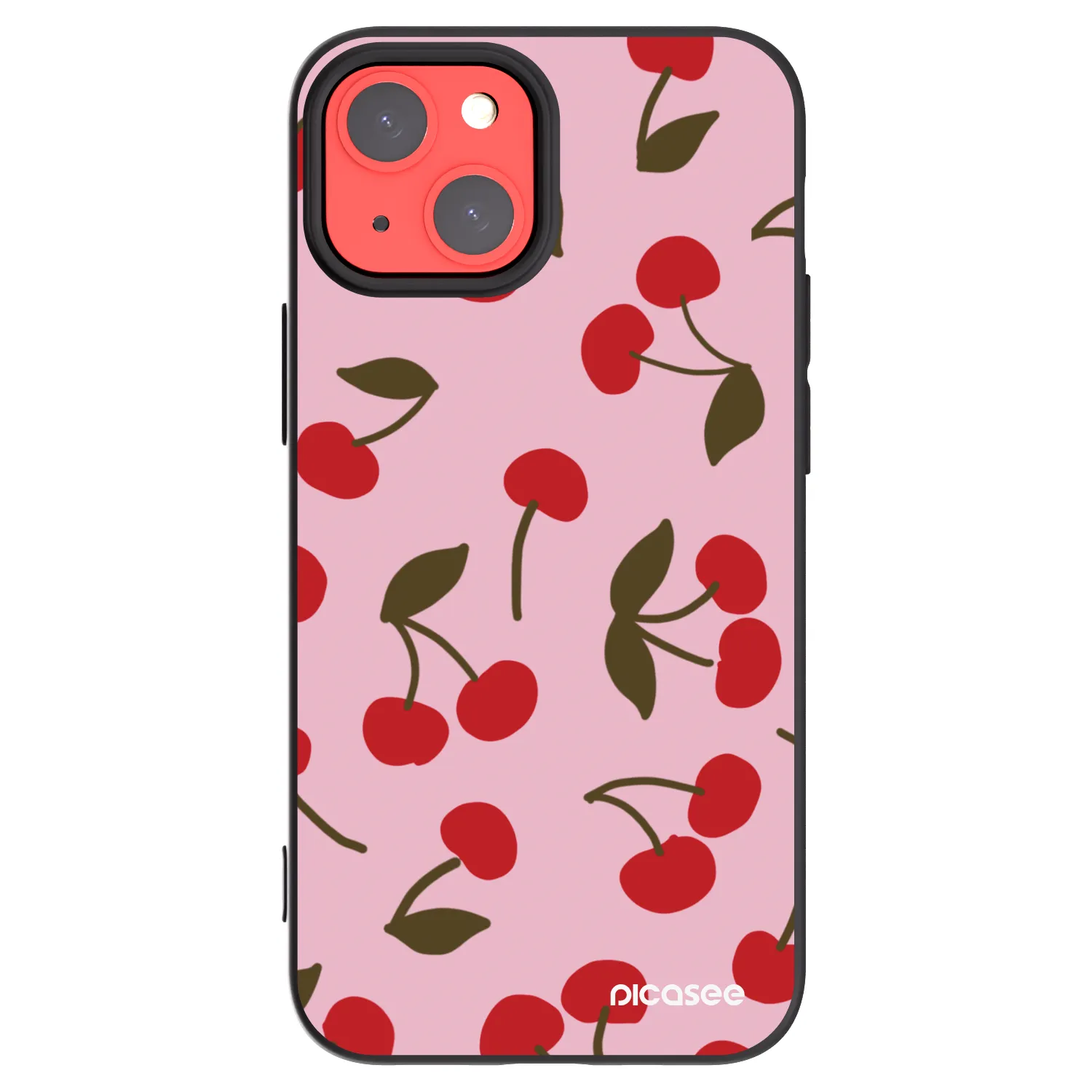 Picasee silikonski črni ovitek za Apple iPhone 13 mini - Cherry