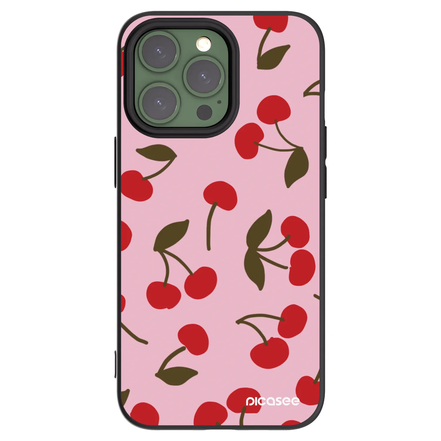 Picasee silikonski črni ovitek za Apple iPhone 13 Pro - Cherry