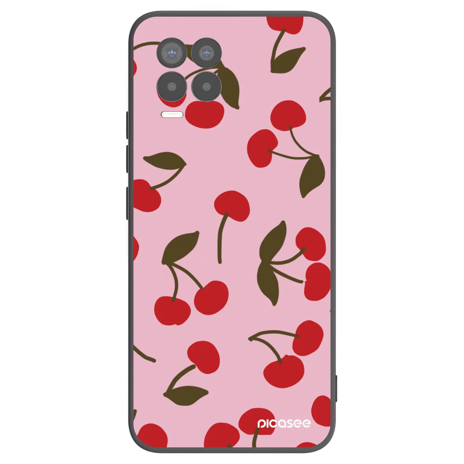 Picasee silikonski črni ovitek za Realme 8 4G - Cherry