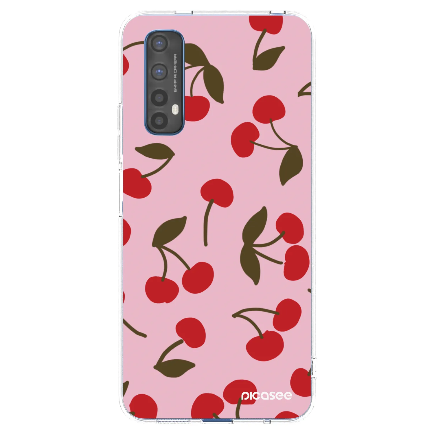 Picasee silikonski prozorni ovitek za Realme 7 - Cherry