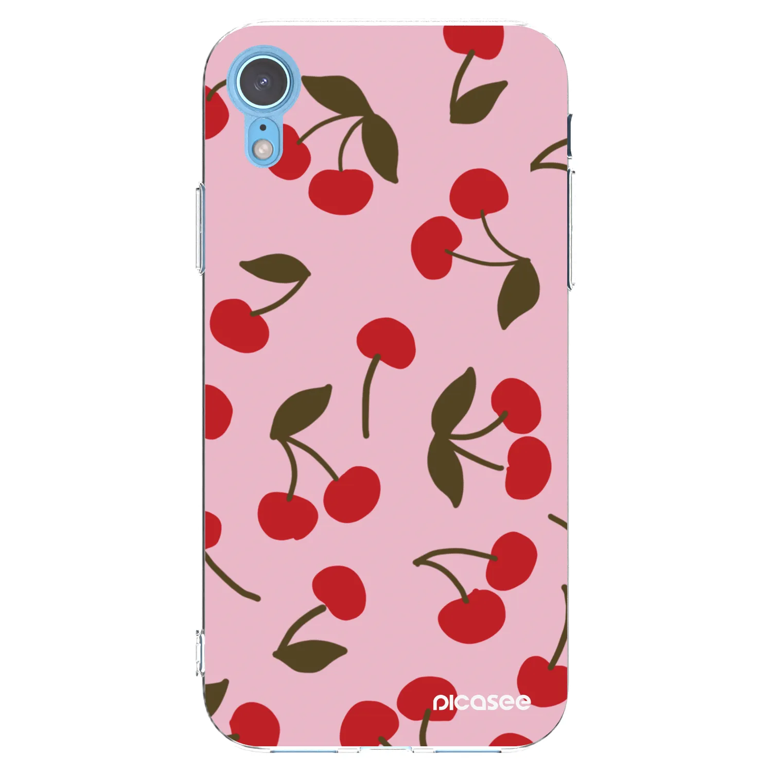 Picasee silikonski prozorni ovitek za Apple iPhone XR - Cherry