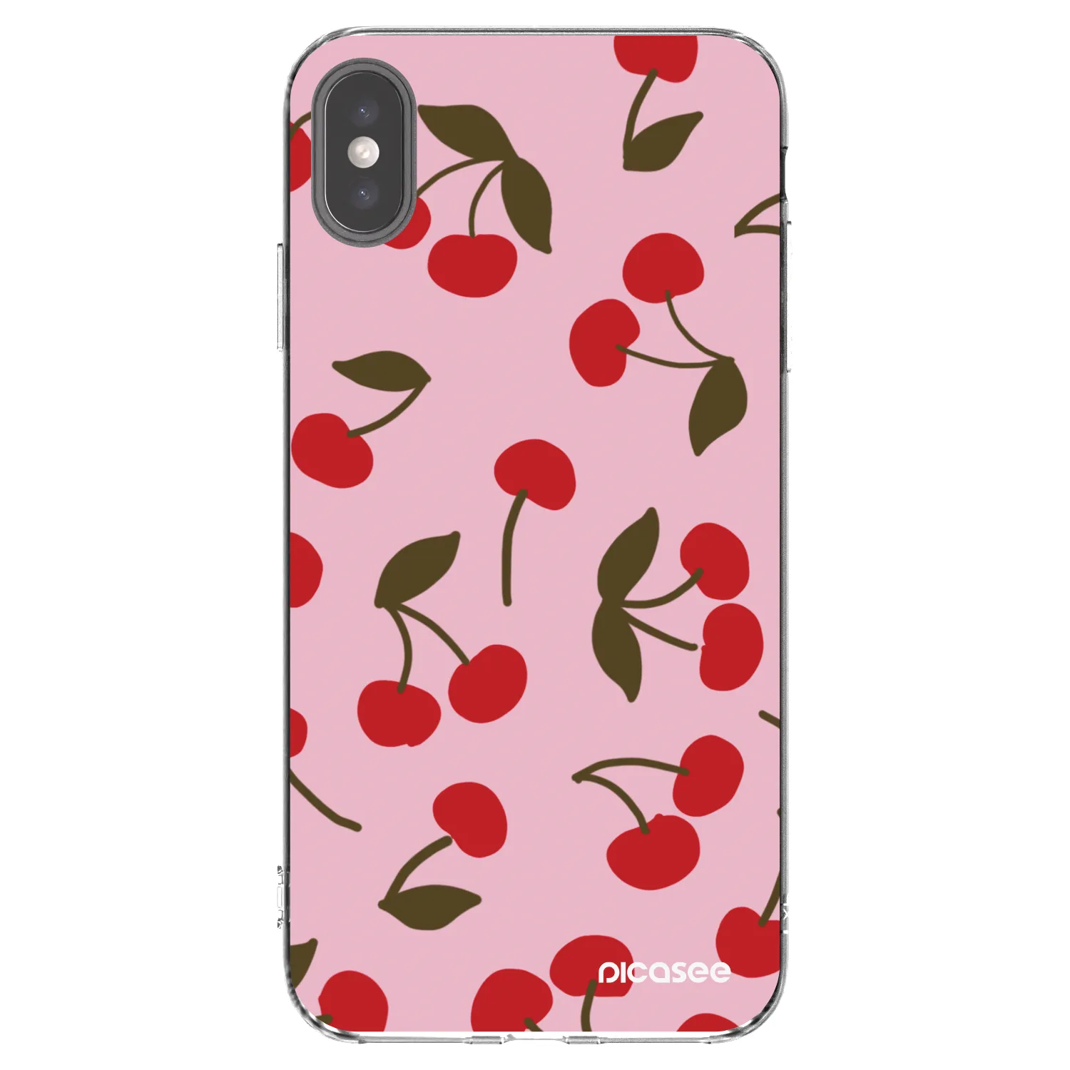 Picasee silikonski prozorni ovitek za Apple iPhone XS Max - Cherry