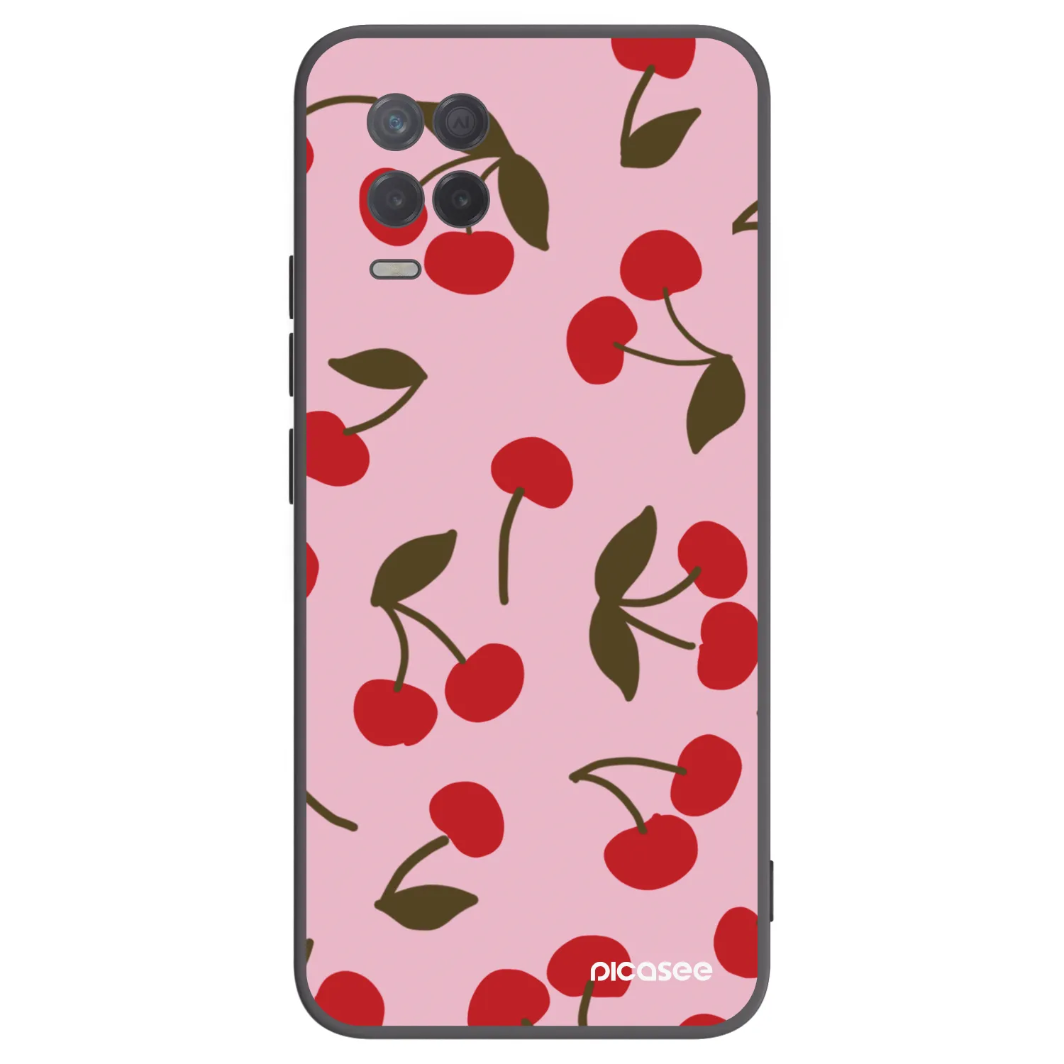 Picasee silikonski črni ovitek za Realme 8 5G - Cherry