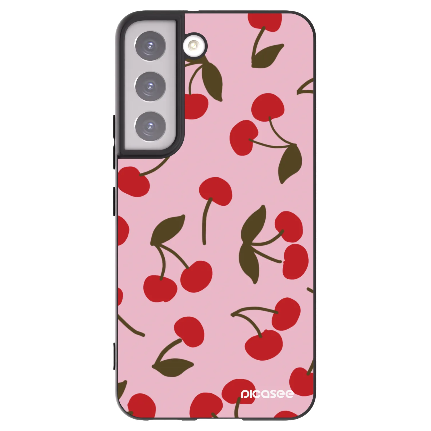 Picasee silikonski črni ovitek za Samsung Galaxy S22 5G - Cherry