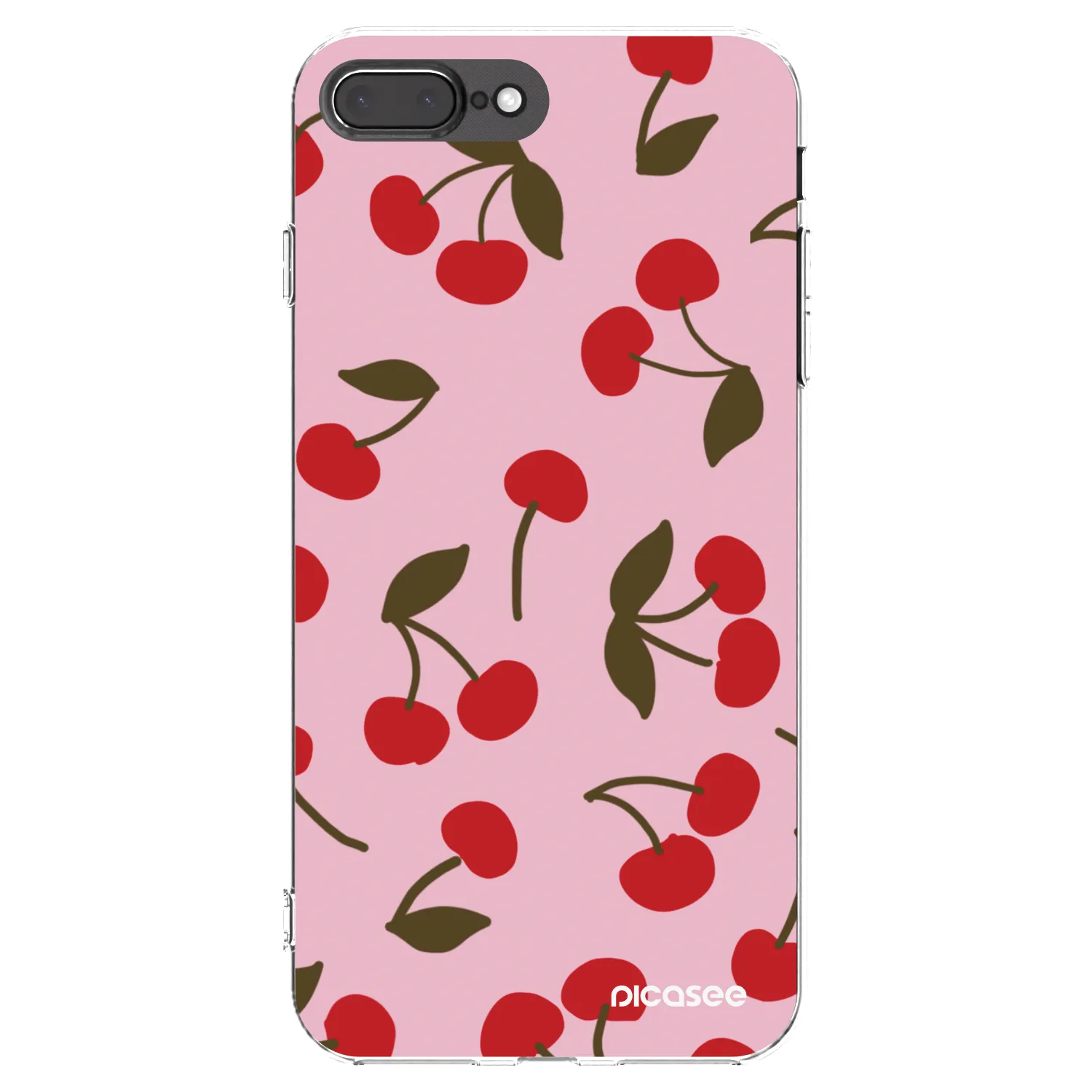 Picasee silikonski prozorni ovitek za Apple iPhone 7 Plus - Cherry