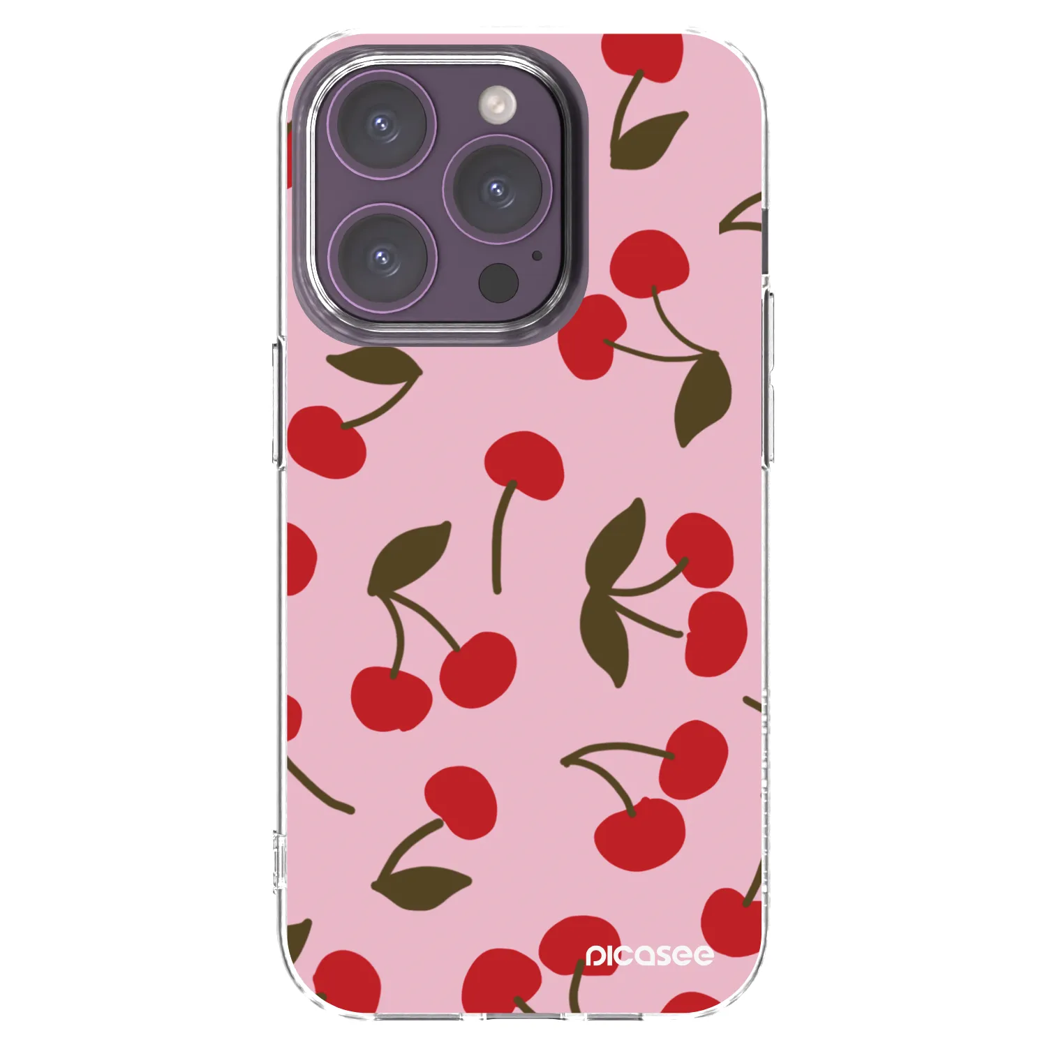 Picasee silikonski prozorni ovitek za Apple iPhone 14 Pro - Cherry