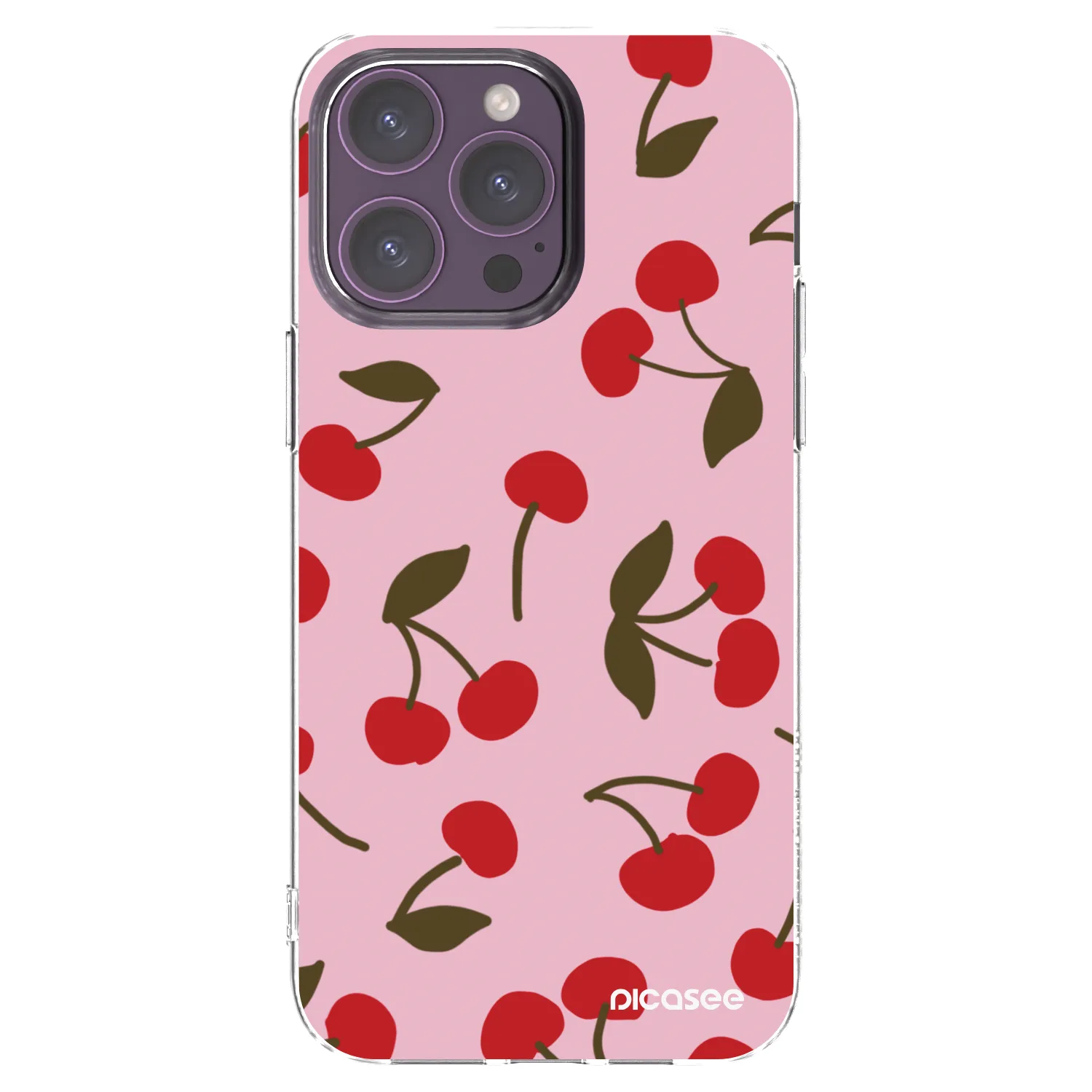Picasee silikonski prozorni ovitek za Apple iPhone 14 Pro Max - Cherry