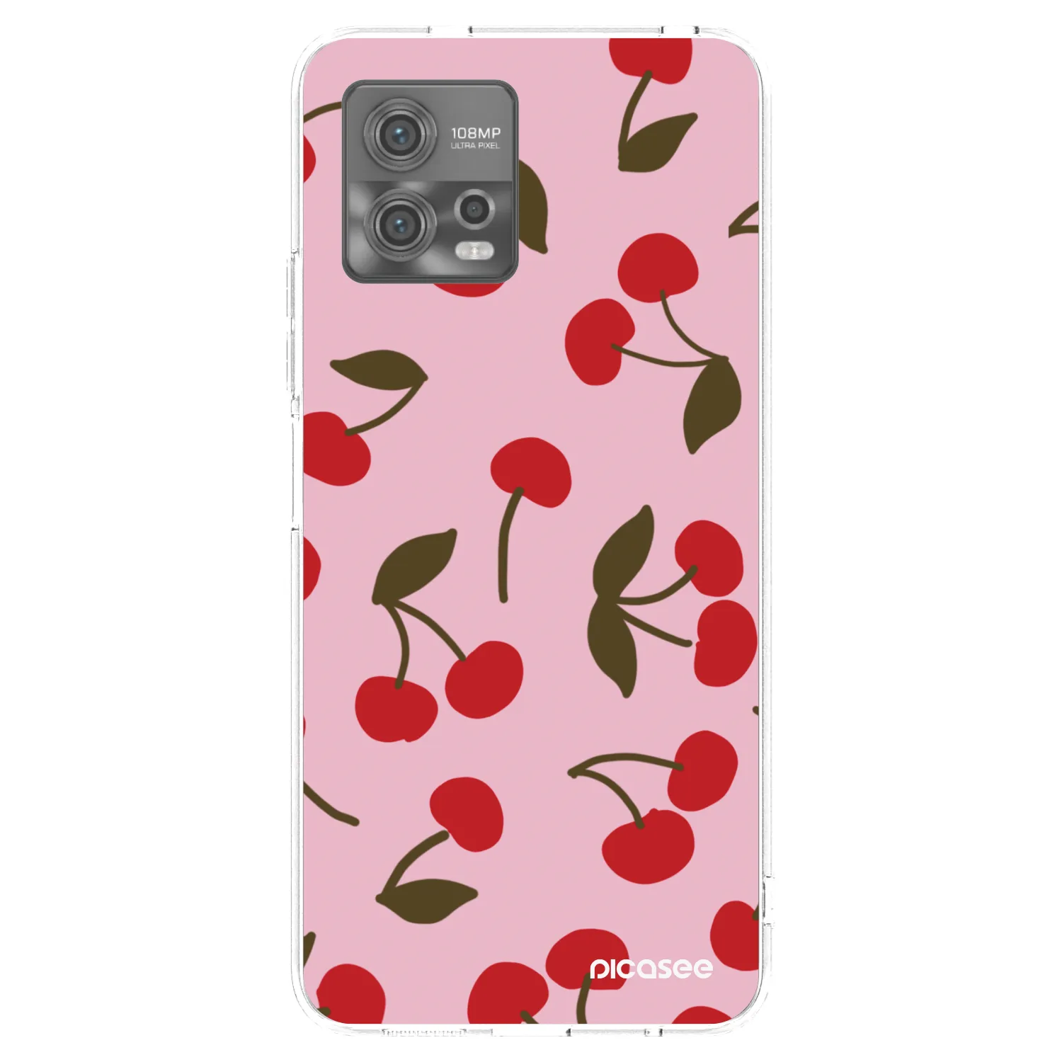 Picasee silikonski prozorni ovitek za Motorola Moto G72 - Cherry