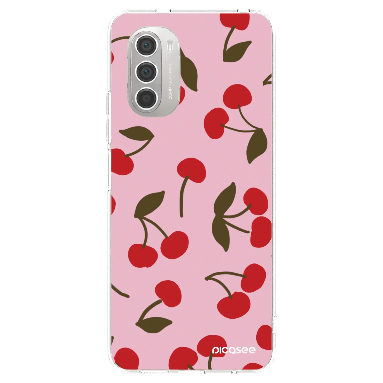 Picasee silikonski prozorni ovitek za Motorola Moto G51 - Cherry