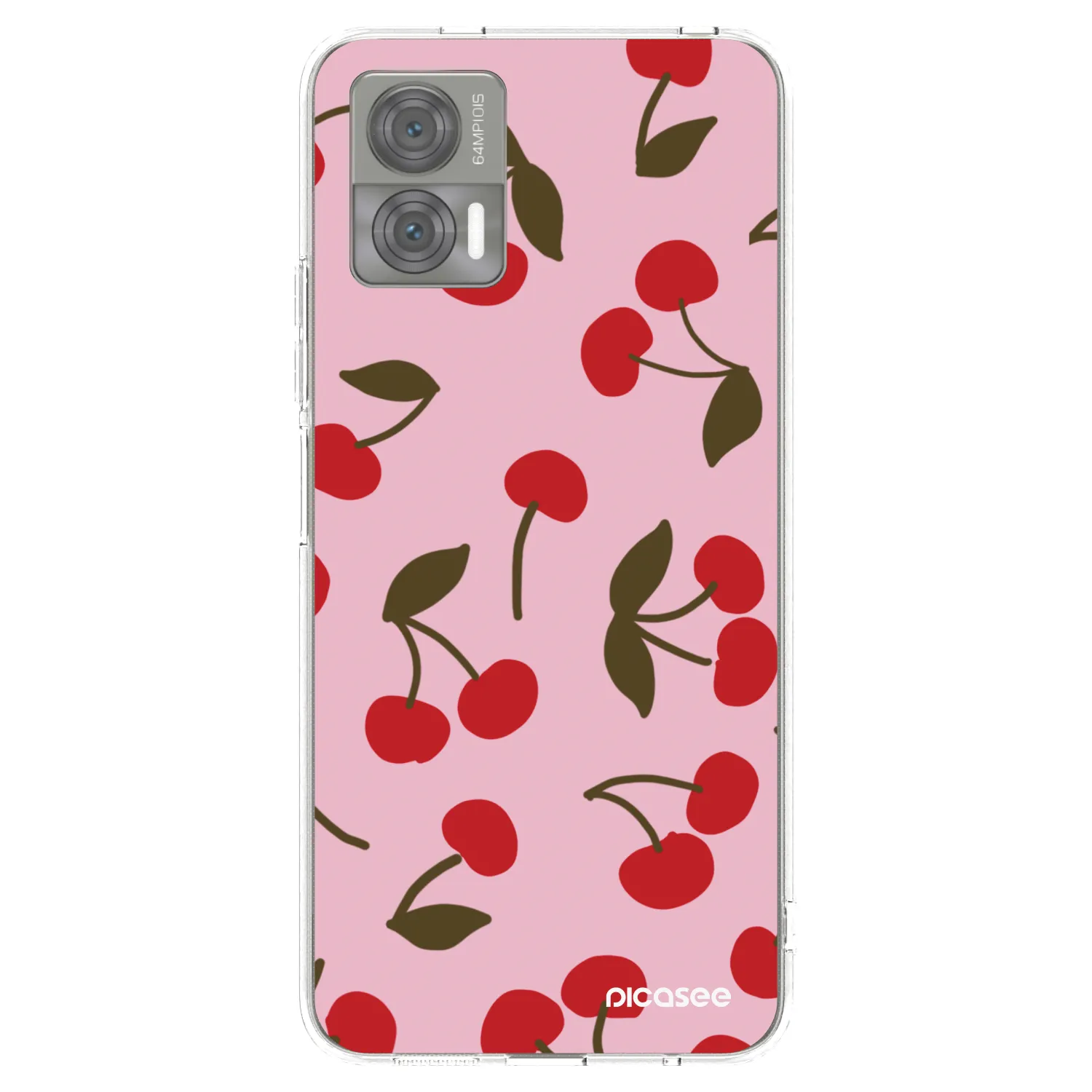 Picasee silikonski prozorni ovitek za Motorola Edge 30 Neo - Cherry
