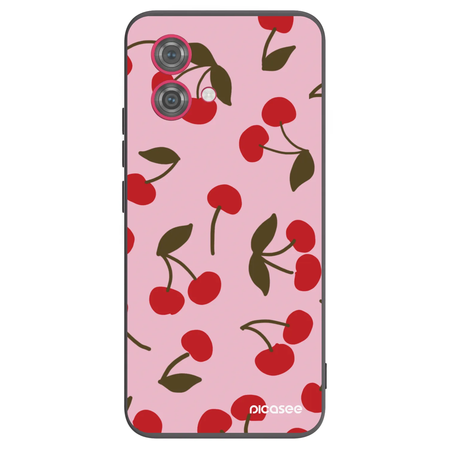 Silikonski črni ovitek za Motorola Moto G84 5G - Cherry